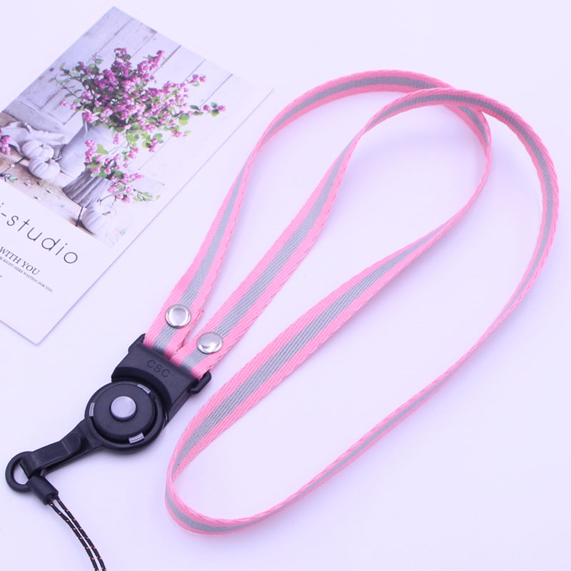 Quick-Release Detachable Ring Phone Lanyard - Striped Neck Strap
